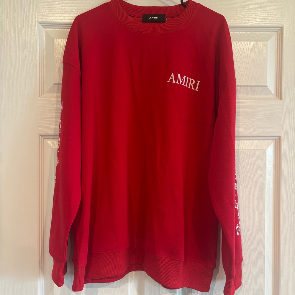 AMIRI BONES STACKED LONG SLEEVE TEE